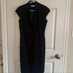 Calvin Klein Black Dress Size 6 Midi Dress